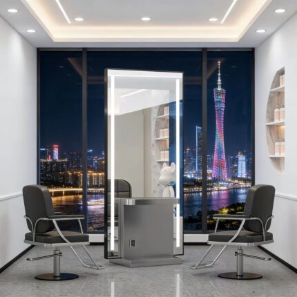 Custom Mobile Stainless Steel Salon Mirror - Single/Double Sided