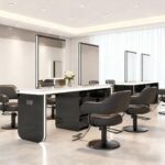 Perm dye mirror station with drawer, free shipping on whole salon furniture purchase, white marble tabletop