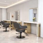 Perm dye mirror station with drawer, 4-station/2-station double-sided, multi-specification available