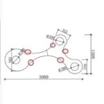 English: China factory professional salon dyeing station with modern irregular design for high-end barbershops