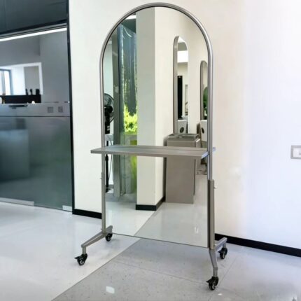 movable-salon-mirror-wholesale-lockable-caster-wheels
